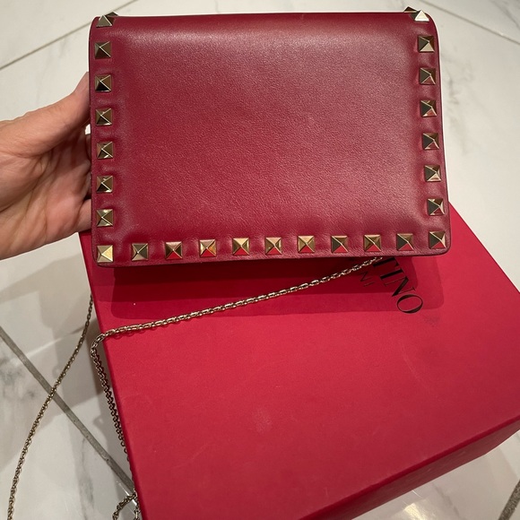 Valentino Rockstud Crossbody Bag - Red - With box and Pouch - Picture 10 of 16